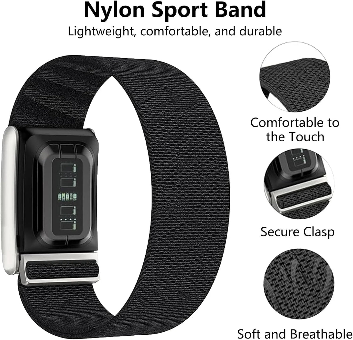 Nylon Wristband Compatible with Whoop 5.0/Whoop MG Bands