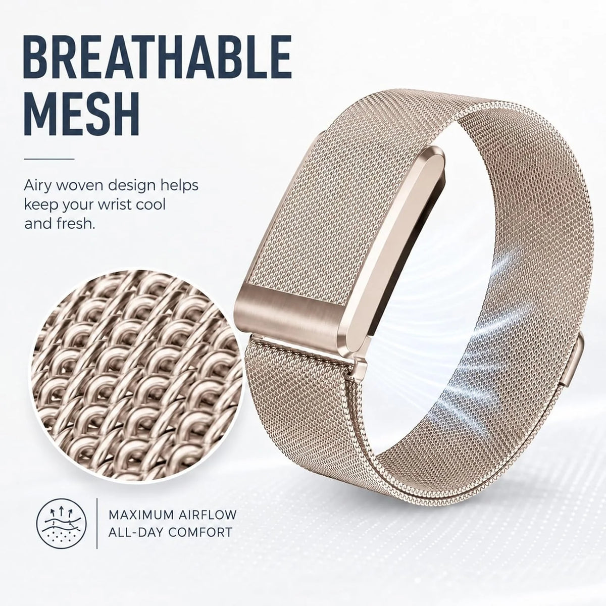 Milanese Loop Compatible with WHOOP 5.0/MG Bands Strap Men Women