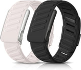 Getino 2 Pack Bands Compatible with Whoop 5.0 Bands One, Peak and MG/Life, Soft Silicone Breathable Waterproof Sport Adjustable Replacement Strap for Whoop Band 5.0 Women Men
