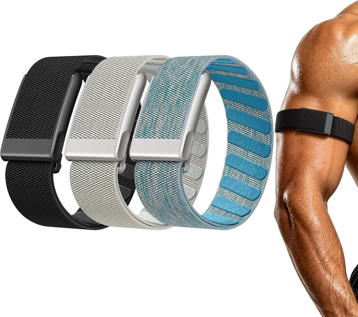 3 Pack Nylon Bicep Band Compatible with Whoop 5.0 Bands One, Peak & Life MG