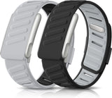 Getino 2 Pack Bands Compatible with Whoop 5.0 Bands One, Peak and MG/Life, Soft Silicone Breathable Waterproof Sport Adjustable Replacement Strap for Whoop Band 5.0 Women Men