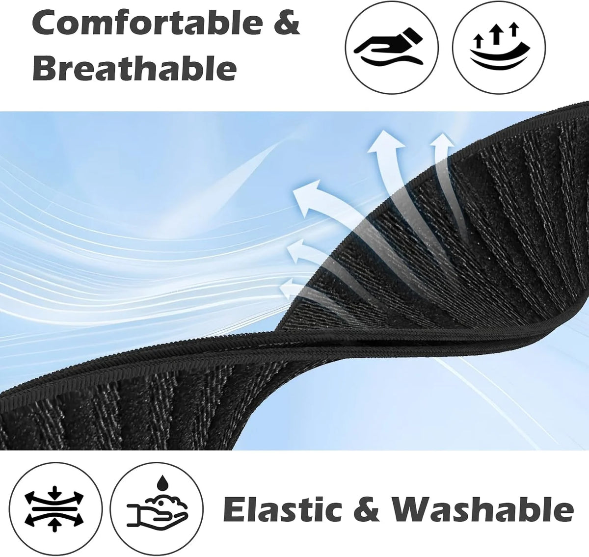 Nylon-Bicep-Bands for Whoop 5.0 One/Peak/MG/Life Elastic Band - Adjustable Breathable Replacement for Whoop 5.0 Arm/Ankle Bands,Soft,Durable(Not for Whoop 4.0)