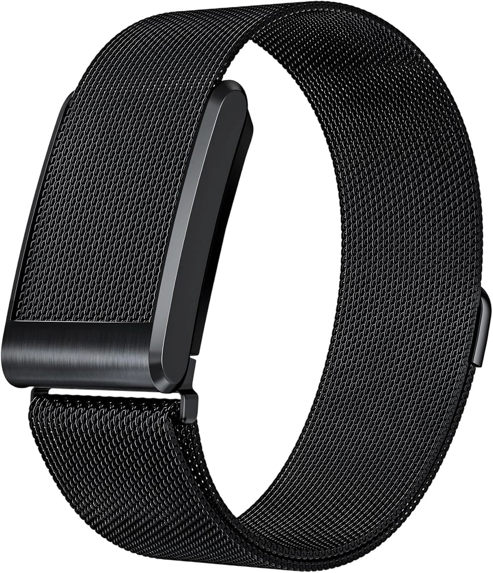 DADO Milanese Stainless Steel Band Compatible with WHOOP 5.0, One, Peak, and Life | Lightweight Magnetic Breathable & Fully Adjustable Wristband (Charging Requires Removal)