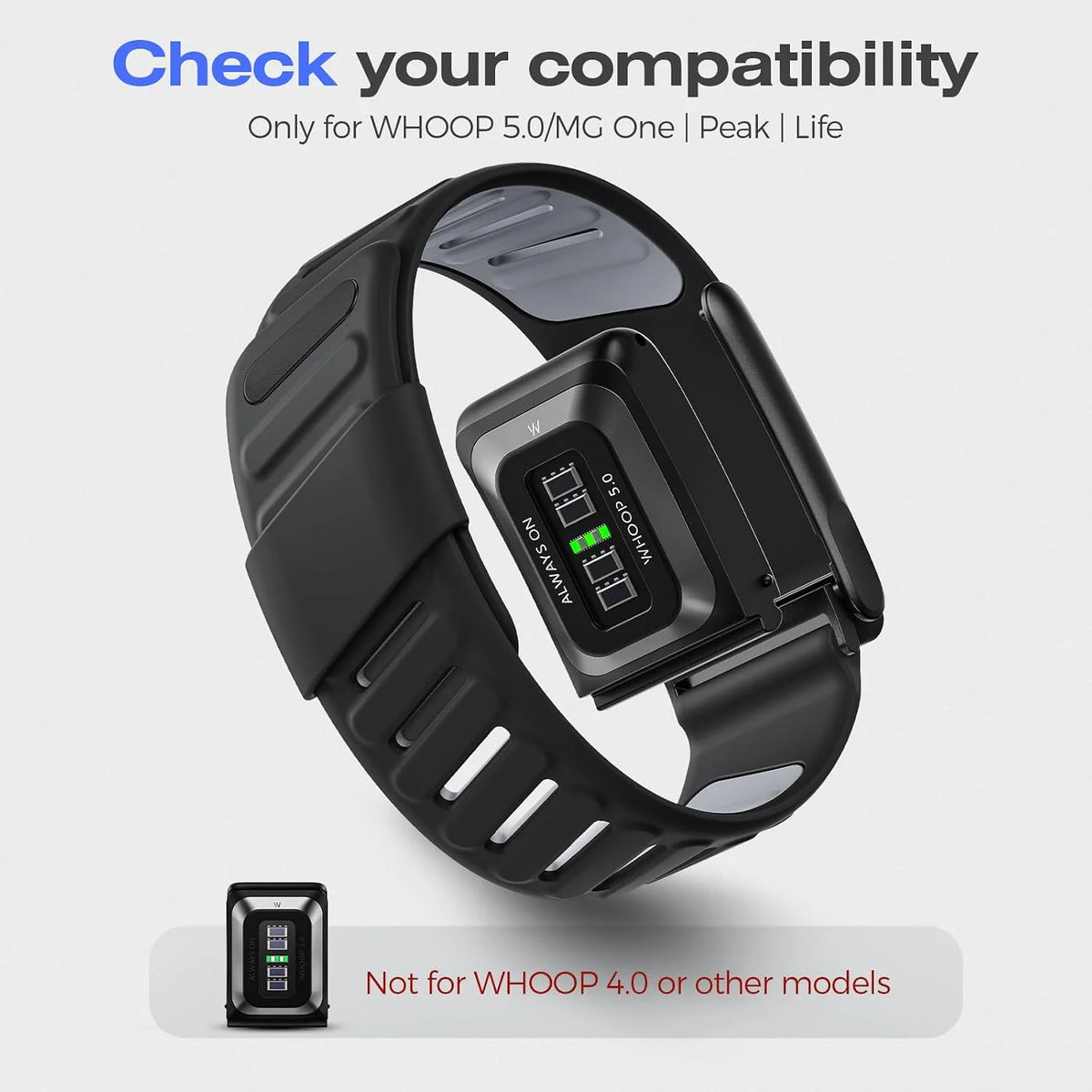 Tensea 3 pack Band Compatible with WHOOP 5.0/MG, One, Peak & Life