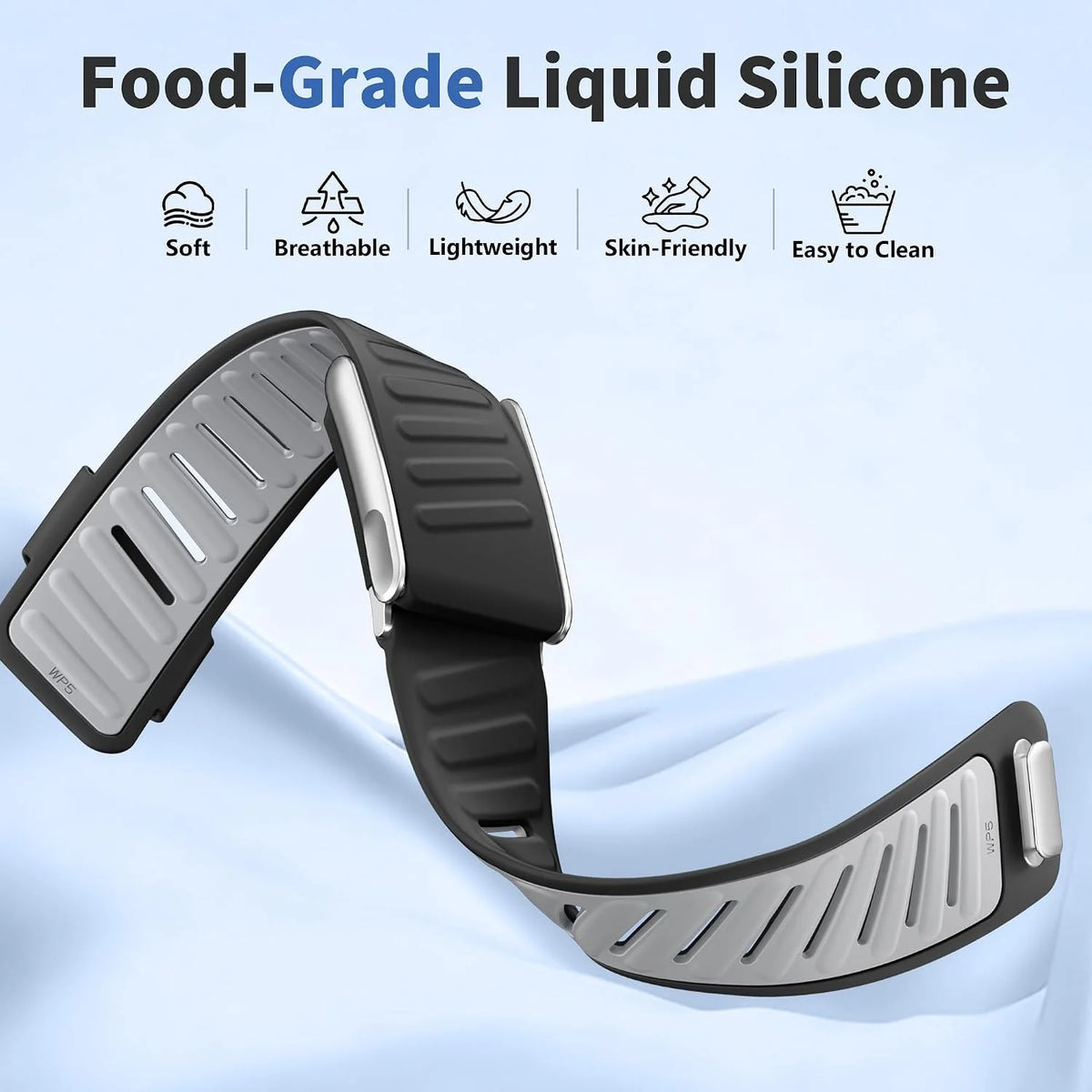 Maledan 3 Pack Silicone Sport Whoop Band for WHOOP 5.0/MG, One, Peak & Life