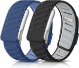 Getino 2 Pack Bands Compatible with Whoop 5.0 Bands One, Peak and MG/Life, Soft Silicone Breathable Waterproof Sport Adjustable Replacement Strap for Whoop Band 5.0 Women Men