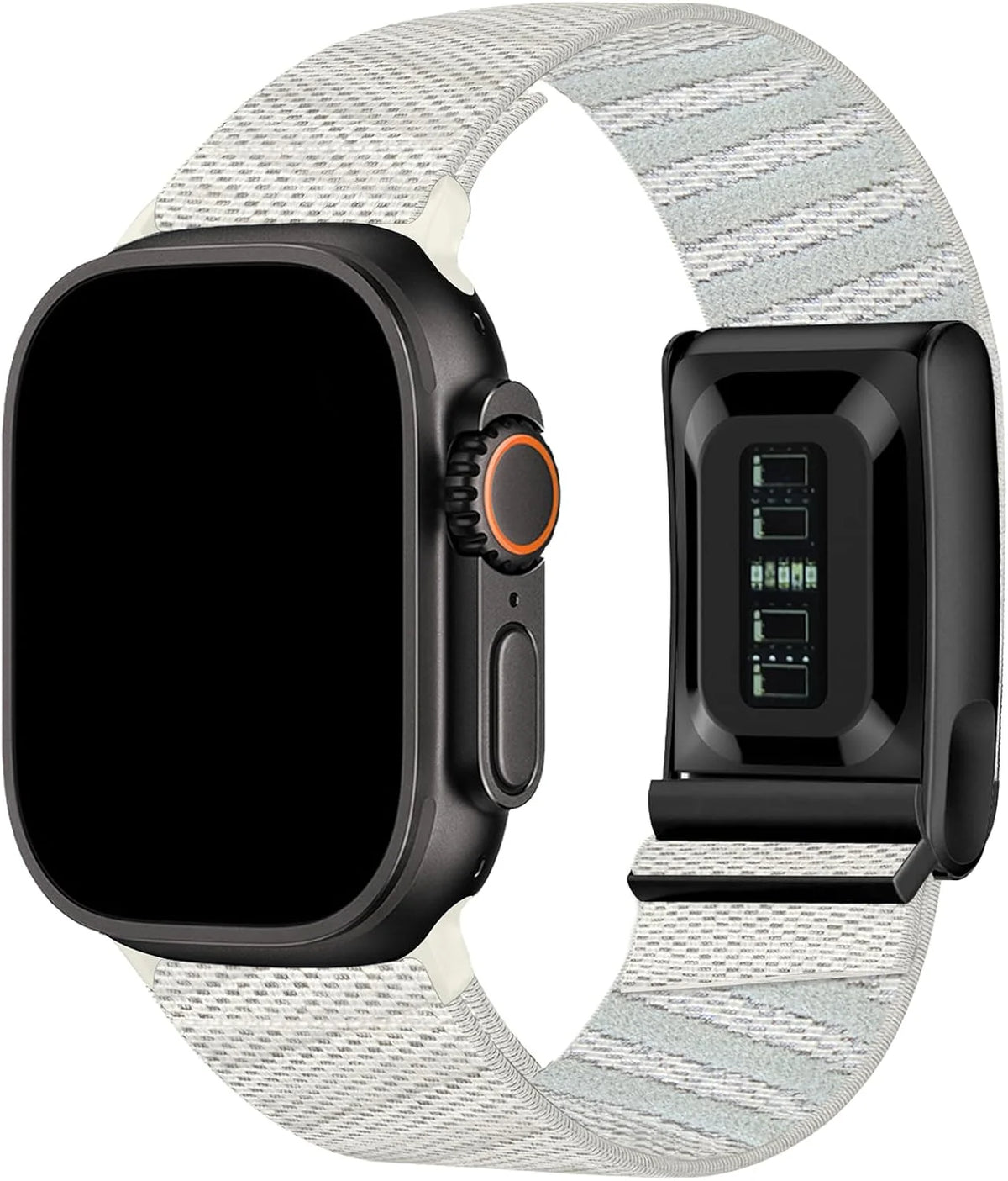 Nylon Sport Band for Whoop 5.0 + Apple Watch Combo Band- Adjustable Elastic Breathable Hybrid Strap for Whoop 5.0 & Apple watch 1/2/3/4/5/6/7/8/9/10/11/SE/Ultra