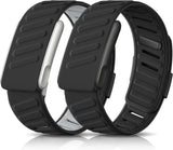 Getino 2 Pack Bands Compatible with Whoop 5.0 Bands One, Peak and MG/Life, Soft Silicone Breathable Waterproof Sport Adjustable Replacement Strap for Whoop Band 5.0 Women Men
