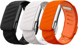 3 Pack Silicone SportFlex Bands Compatible with WHOOP 5.0/MG Band for Men Women - Soft, Breathable & Comfortable, Adjustable Waterproof Replacement Wristbands Straps- Not Compatible with Gen 4