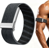 Getino Nylon Bicep Band Compatible with Whoop 5.0 Bands One, Peak and Life MG, Breathable Sport Adjustable Elastic Replacement Strap for Whoop Bicep Band 5.0 Fitness Activity Tracker, Black