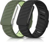 Getino 2 Pack Bands Compatible with Whoop 5.0 Bands One, Peak and MG/Life, Soft Silicone Breathable Waterproof Sport Adjustable Replacement Strap for Whoop Band 5.0 Women Men
