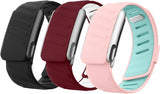 3 Pack SportFlex Silicone Bands Compatible with WHOOP 5.0/MG Flexible Sport Wrist Straps, Adjustable Water-Resistant Sweat-Resistant Bands for Active and Daily Wear, Not for Gen 4