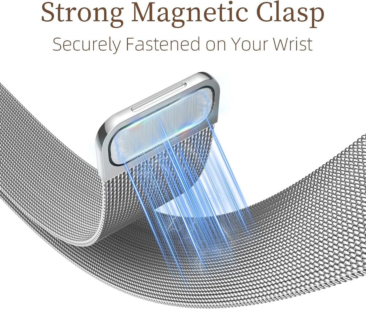 Zedoli Milanese Mesh Loop Metal Bands for Whoop 5.0 One, Peak and Life/MG