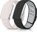 Getino 2 Pack Bands Compatible with Whoop 5.0 Bands One, Peak and MG/Life, Soft Silicone Breathable Waterproof Sport Adjustable Replacement Strap for Whoop Band 5.0 Women Men