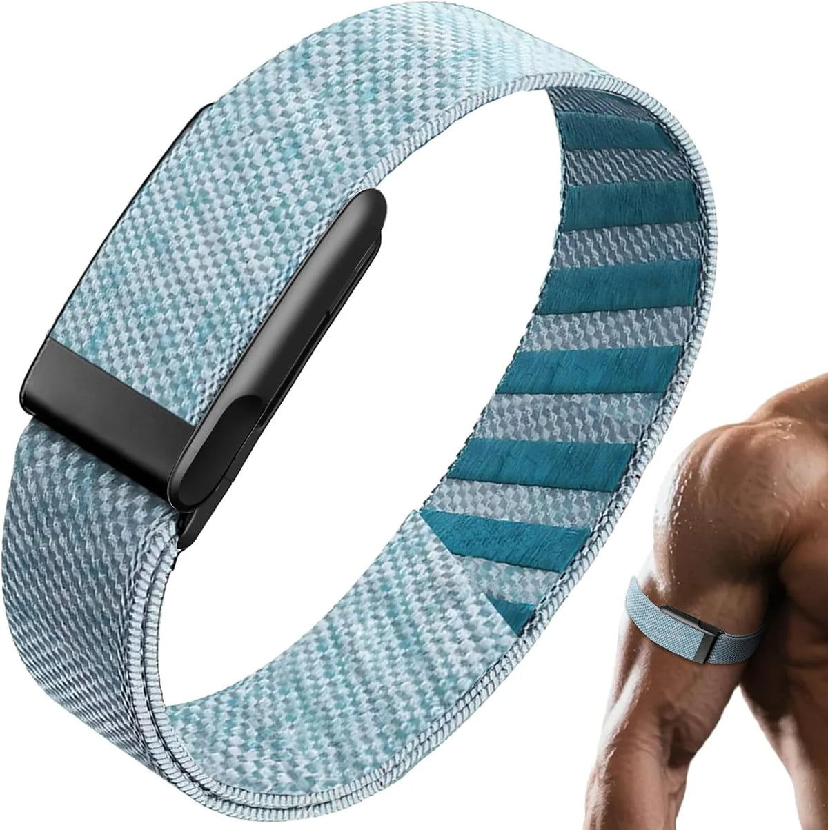 Nylon-Bicep-Bands for Whoop 5.0 One/Peak/MG/Life Elastic Band - Adjustable Breathable Replacement for Whoop 5.0 Arm/Ankle Bands,Soft,Durable(Not for Whoop 4.0)
