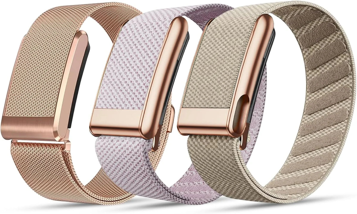 DADO For Her Women WHOOP 5.0 Bands Multi-Pack – 3 Pack Stylish Wrist Straps, Flexible All-Day Comfort with Adjustable Stainless Steel Slider – Designed for Everyday & Active Wear