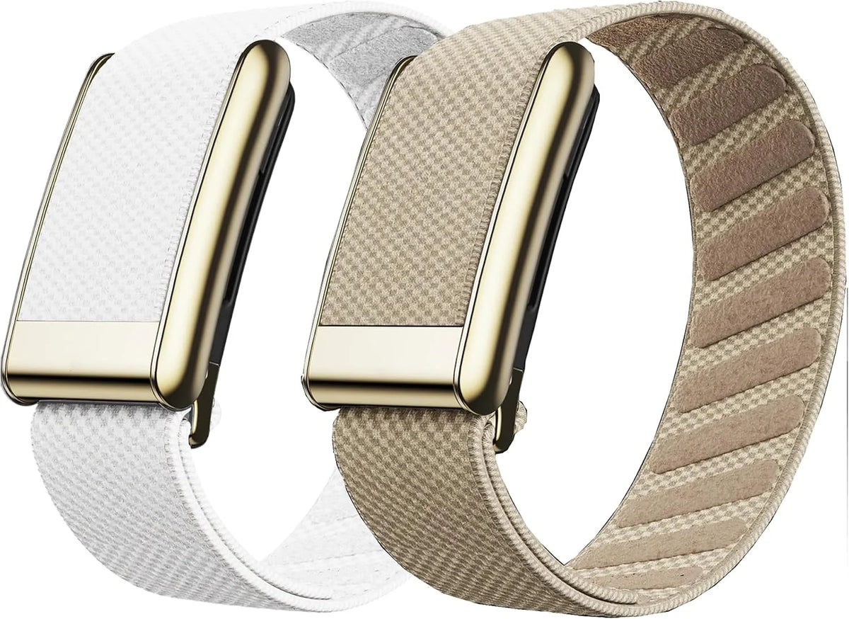2-Pack Nylon Replacement Bands Compatible with WHOOP 5.0, One, Peak & Life, Adjustable Soft Elastic Woven Wristbands, Not for Gen 4