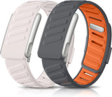 Getino 2 Pack Bands Compatible with Whoop 5.0 Bands One, Peak and MG/Life, Soft Silicone Breathable Waterproof Sport Adjustable Replacement Strap for Whoop Band 5.0 Women Men